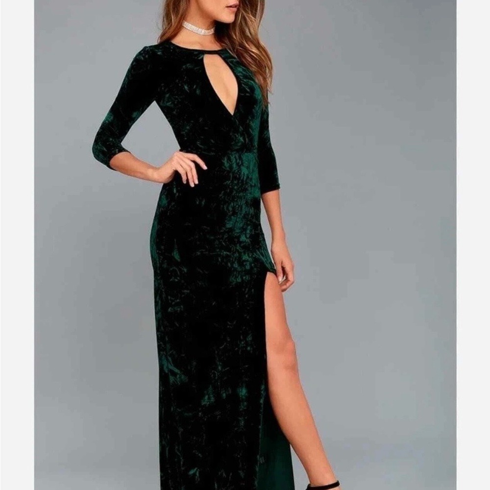 Lulu's Dark Green Maxi Dress - Forest Green